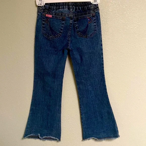 Gasoline Girls Blue Jeans with Butterfly Bling Size 6X